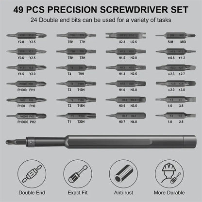 24 in 1 Screwdriver Set Precision Magnetic Driver Bits Mini Tool Case Detachable for Smart Home PC Computer Phone Repair